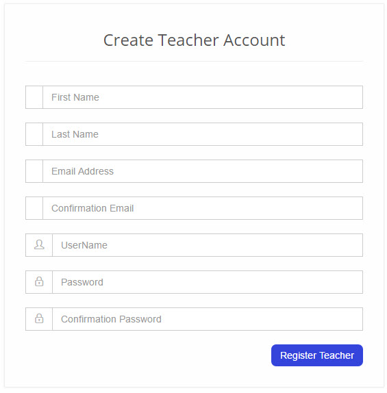 Create a Teacher Account