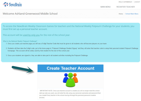 School Home Page