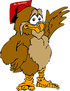 NewzBrain Wash mascot owl
