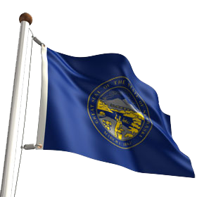 Nebraska state flag for state identity missions